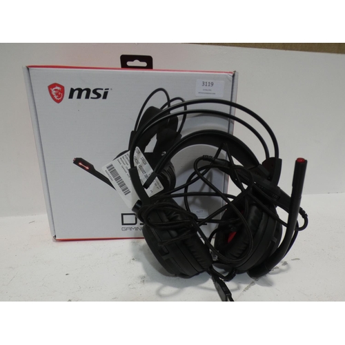 3119 - Msi Gaming Headset Ds502  (220-218) * This lot is subject to VAT