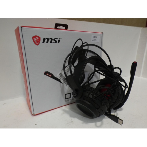 3119 - Msi Gaming Headset Ds502  (220-218) * This lot is subject to VAT