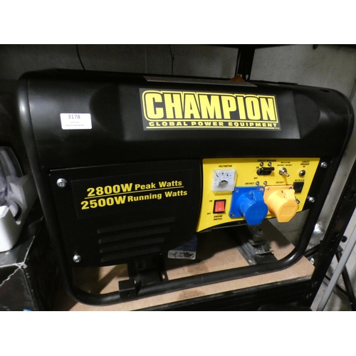 3178 - Champion Generator, RRP £189.99 + VAT       (220-292) * This lot is subject to VAT