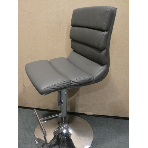 3214 - Grey Gaslift Bar Stool    (220-62) * This lot is subject to VAT