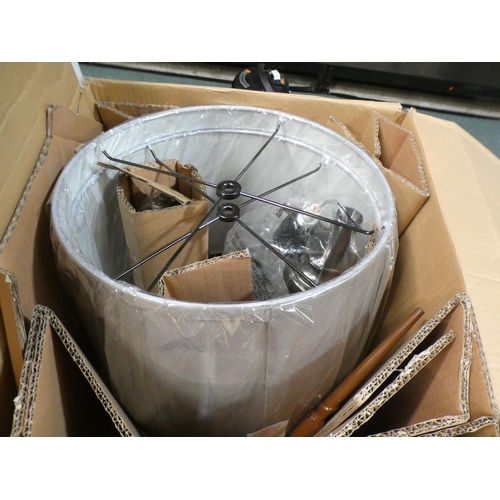 3301 - Sam 2Pk Glass Table Lamps      (220-246) * This lot is subject to VAT