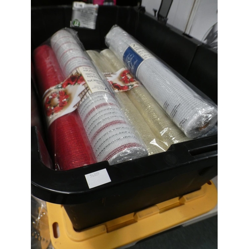 3304 - 102L Storage Tote and Decorative Mesh Ribbon         (220-252, 263) * This lot is subject to VAT