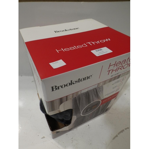 3308 - Brookstone Heated Throw   (220-261) * This lot is subject to VAT