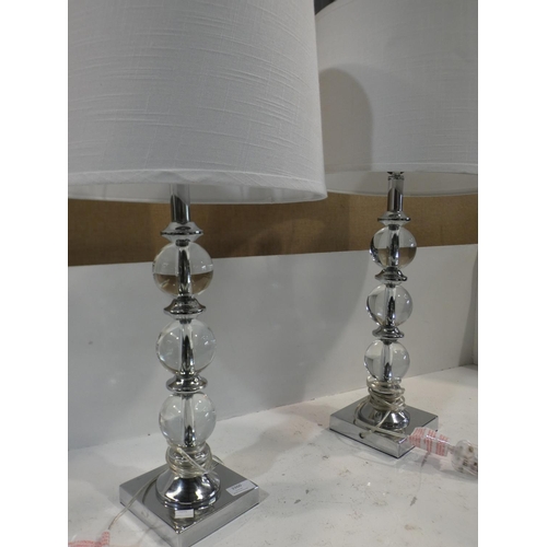 3360 - Crystal Lamp Set   (220-14, 329) * This lot is subject to VAT