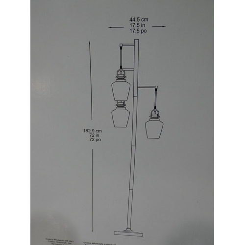 3365 - Basia 3 Light Floor Lamp  (220-19) * This lot is subject to VAT