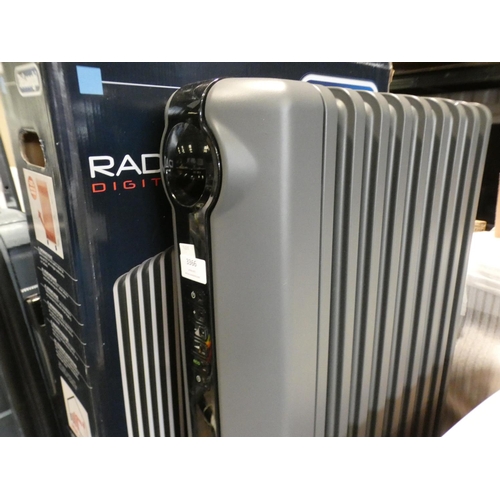 3366 - Delonghi Oil Filled Grey Radiator  (220-132) * This lot is subject to VAT