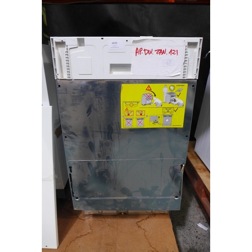 3420 - Zanussi H818xW446xD550 Fully Integrated Slimline Dishwasher - model no.:- ZSLN1211, RRP £340.83 inc.... 