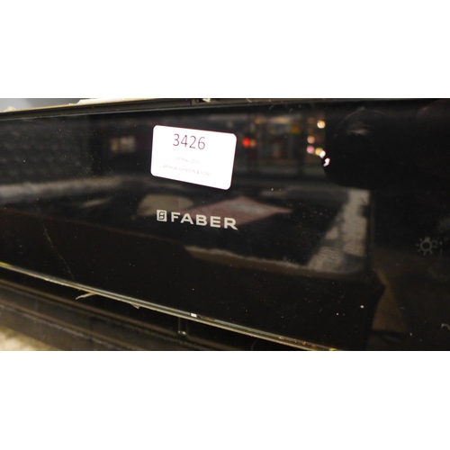 3426 - Faber Fabula  Downdraft Hood - Black Glass  H880xW794xD353, model no.:-340.0571.082, RRP £1679 inc. ... 