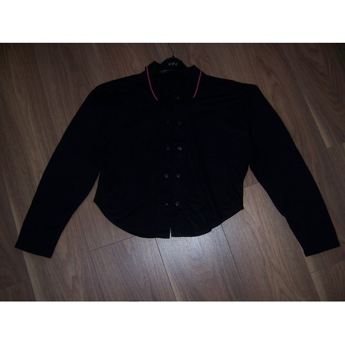 3019f - 24 Lady's black button front tops (mixed sizes 10/12/14)