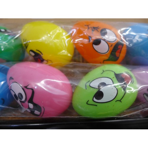 2087 - 460 Total of childrens egg toys, new and sealed in boxes. Lot of 46 packs (containing 10 eggs per pa... 