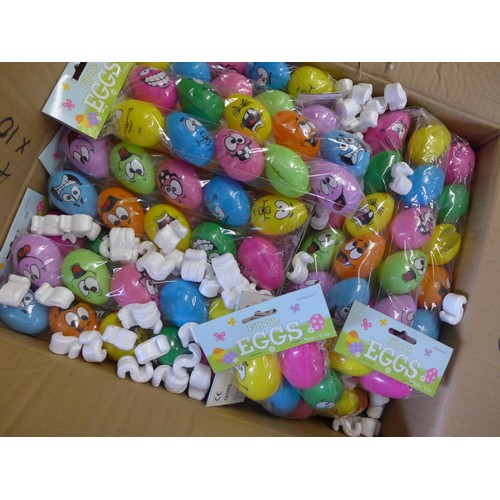 2087 - 460 Total of childrens egg toys, new and sealed in boxes. Lot of 46 packs (containing 10 eggs per pa... 