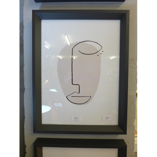 1343 - A Louise Nisbet framed print, Line I, 30 x 40 (PPR489917)   #