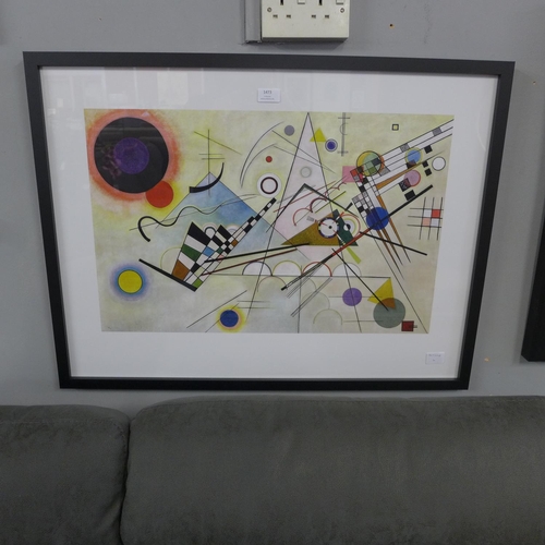 1483 - A Wassily Kandinsky framed print, Composition VIII, 60 x 80cms (PPR5122424)   #