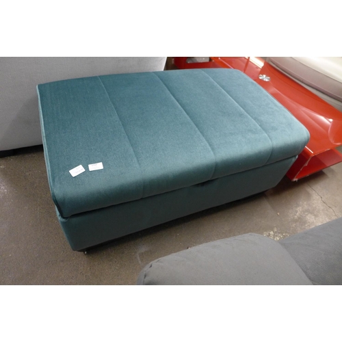 1512 - An aquamarine storage footstool