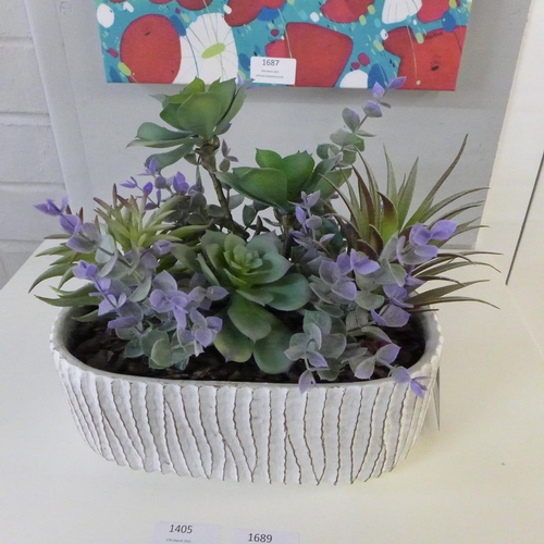 1516 - A mixed alpine display in a ceramic pot (50242609)  #