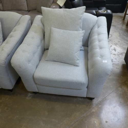 1535 - A Chigwell grey upholstered armchair