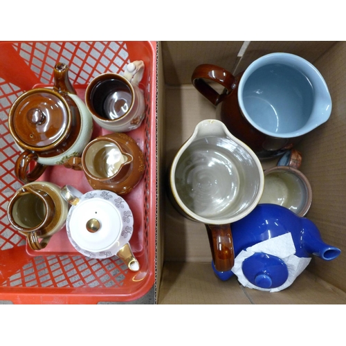 1186 - A collection of stoneware including jugs and tea pots **PLEASE NOTE THIS LOT IS NOT ELIGIBLE FOR POS... 