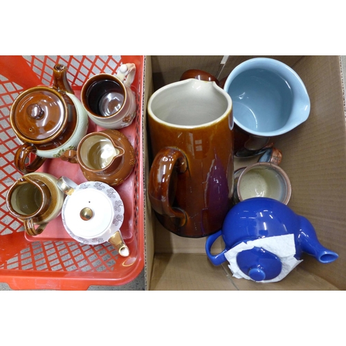 1186 - A collection of stoneware including jugs and tea pots **PLEASE NOTE THIS LOT IS NOT ELIGIBLE FOR POS... 