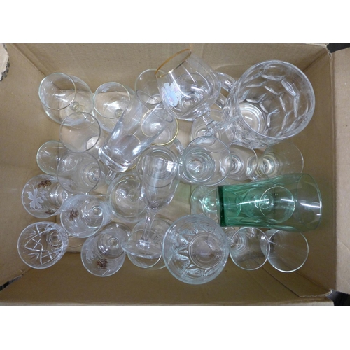 1187 - A box of drinking glasses **PLEASE NOTE THIS LOT IS NOT ELIGIBLE FOR POSTING AND PACKING**