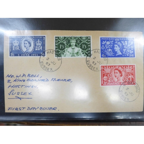 667 - Stamps; GB First Day Covers, Edward VII to Queen Elizabeth II pre-decimals (48 no.)