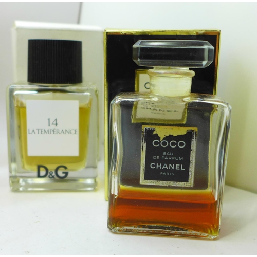 674 - Perfumes including Chanel, Gucci, Dolce & Gabbana and a Yves Saint Laurent make up palette