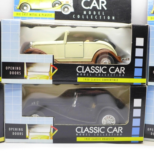 681 - Six Classic Car Model Collection die-cast vehicles, boxed