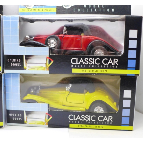 681 - Six Classic Car Model Collection die-cast vehicles, boxed