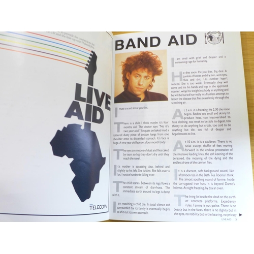 682 - A Live Aid 1985 programme and a Band Aid picture disc 1984