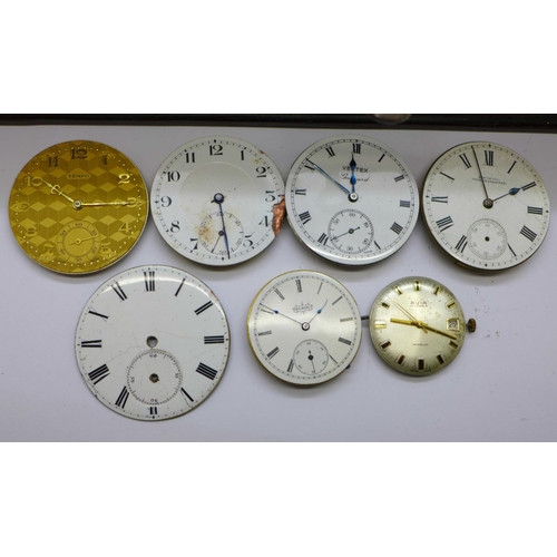 685 - Wristwatch and pocket watch movements, etc.