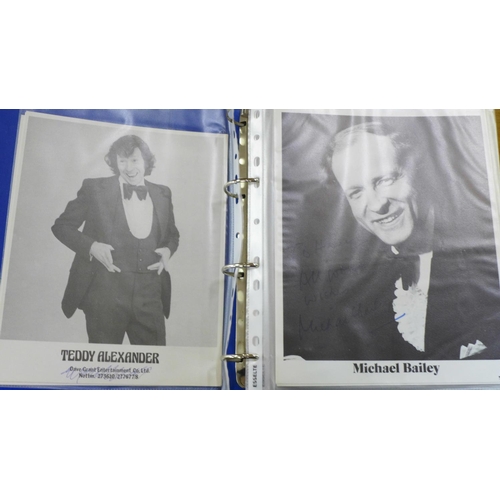 687 - An album of over 100 signed autographs of entertainers, ventriloquists, etc.