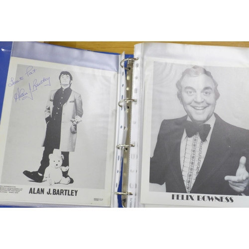 687 - An album of over 100 signed autographs of entertainers, ventriloquists, etc.