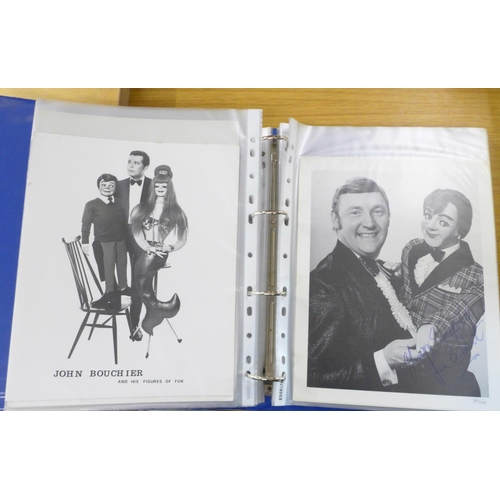 687 - An album of over 100 signed autographs of entertainers, ventriloquists, etc.