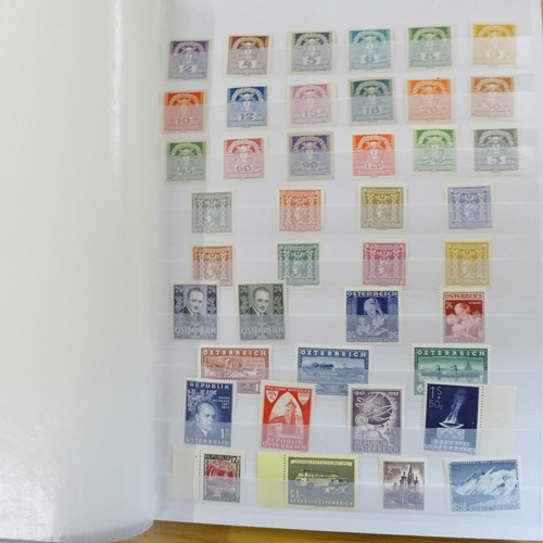 695 - Stamps; Austria mint stamps and postal history in stockbook