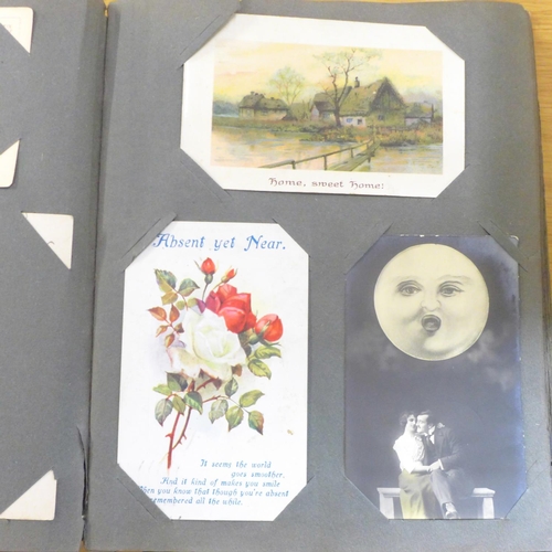 698 - Postcards; vintage postcard collection in period album (82 cards)