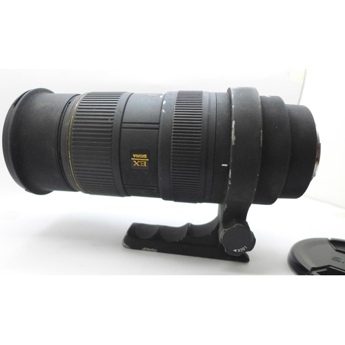 718 - A Sigma camera lens, 50-500mm 1:4-6.3APO, with case