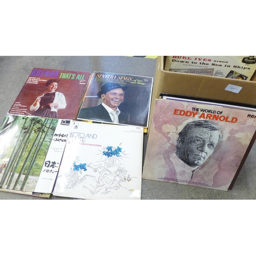 735 - Over 60 LP records, popular music from the 1960's