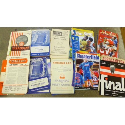 736 - A collection of football programmes, mid 1950's, 1960's and later