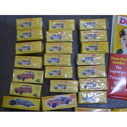 748 - A collection of sixty-two DeAgostini Dinky model vehicles and one Corgi 2001 model Austin A35