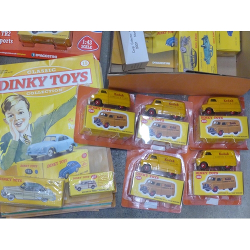 748 - A collection of sixty-two DeAgostini Dinky model vehicles and one Corgi 2001 model Austin A35