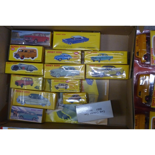 748 - A collection of sixty-two DeAgostini Dinky model vehicles and one Corgi 2001 model Austin A35