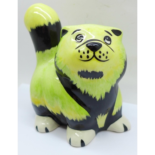 754 - Lorna Bailey Pottery - “Fluffy the Cat”, 18cm signed on the base