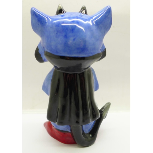 755 - Lorna Bailey Pottery - “Devil the Cat”, 15cm, signed on the base