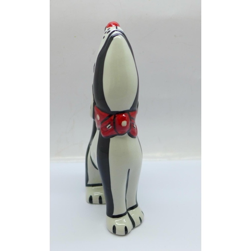 756 - Lorna Bailey Pottery - “Steptoe the Dog”, 18cm, signed on the leg