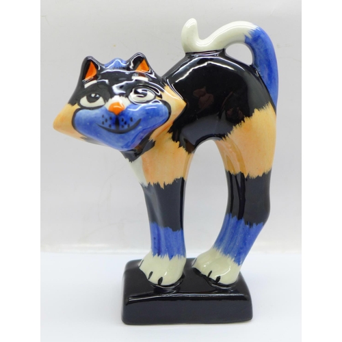 757 - Lorna Bailey Pottery - “Rafa the Cat”, 14cm, signed on the base