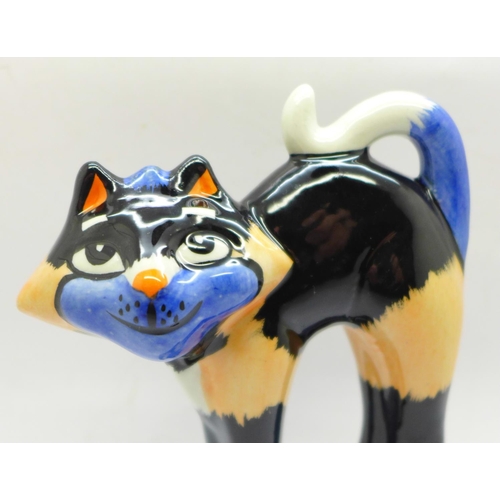 757 - Lorna Bailey Pottery - “Rafa the Cat”, 14cm, signed on the base