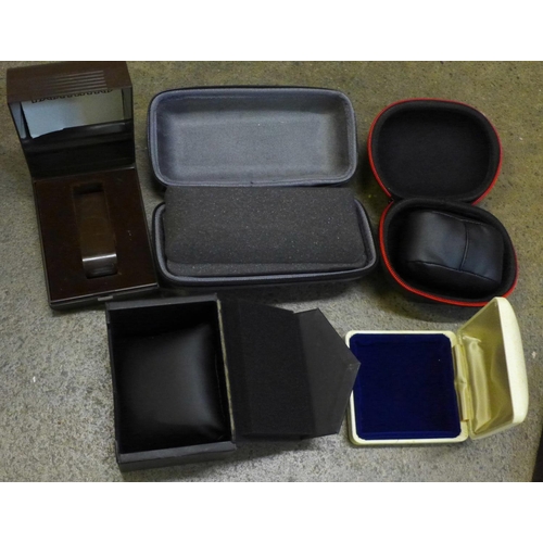 763 - Wristwatch and jewellery boxes including two Tag Heuer