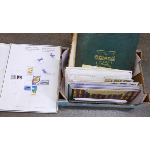 769 - Stamps, albums, presentation packs, year book (Canada 1988), covers, etc.