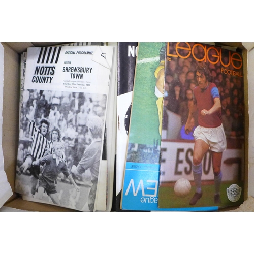 770 - Two boxes of Notts County Football Club programmes, 2012-2013