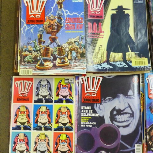 776 - Judge Dredd 2000AD comics, approximately 275, 1980's, 1990's and 2000's