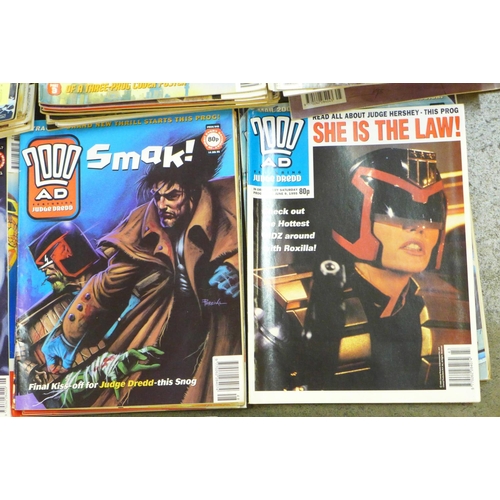 776 - Judge Dredd 2000AD comics, approximately 275, 1980's, 1990's and 2000's